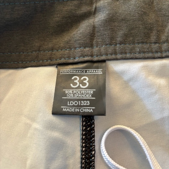 Men’s HT Board Shorts. Size 33. Gray, teal, black and yellow. - Picture 5 of 7